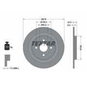 Textar 2 x Solid Rear Brake Discs 92161903-x2