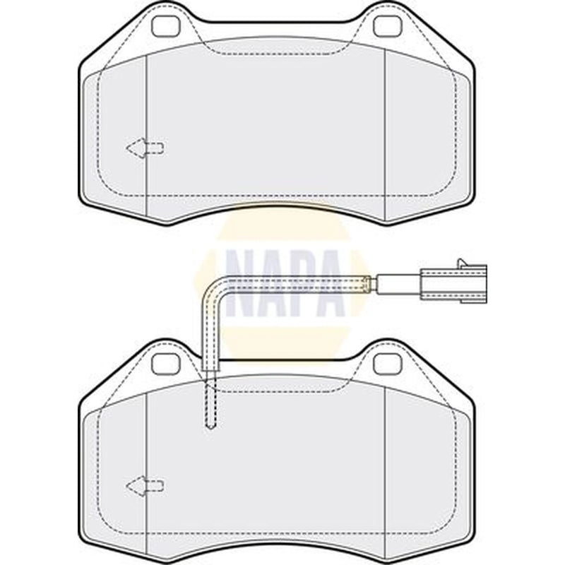 NAPA Front Brake Pad Set fits Abarth 500 / 595 / 695 2008 on 1.4
