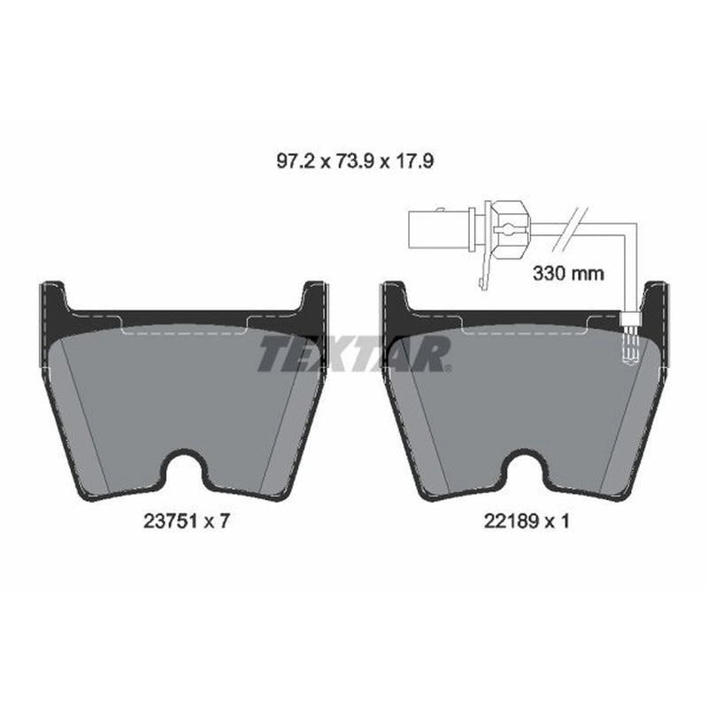 Textar Front Brake Pad Set 2375104