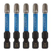 Draper Expert PZ-Type Impact Screwdriver Bits, No.3 x 50mm, 1/4" Hex (Pack of 5) Draper - Dynamic Drive