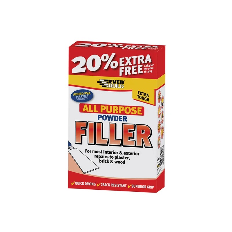 Everbuild Sika All Purpose Powder Filler 1.5kg + 20% Free - 480443
