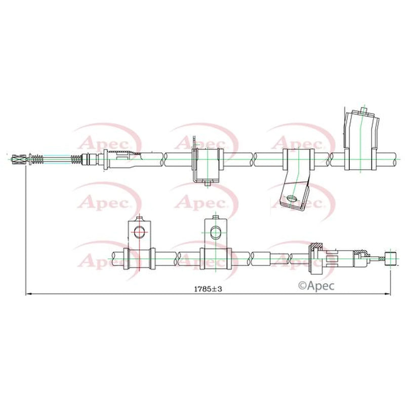 Apec Handbrake Cable Right Rear CAB1689