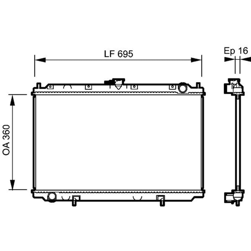Valeo Engine Radiator 732528