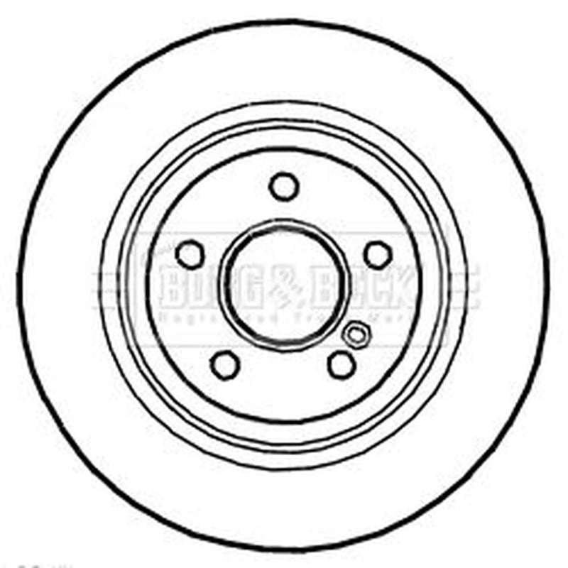 Borg & Beck 2 x Solid Brake Discs fits Mercedes-Benz Sl 2003-2012 230.467