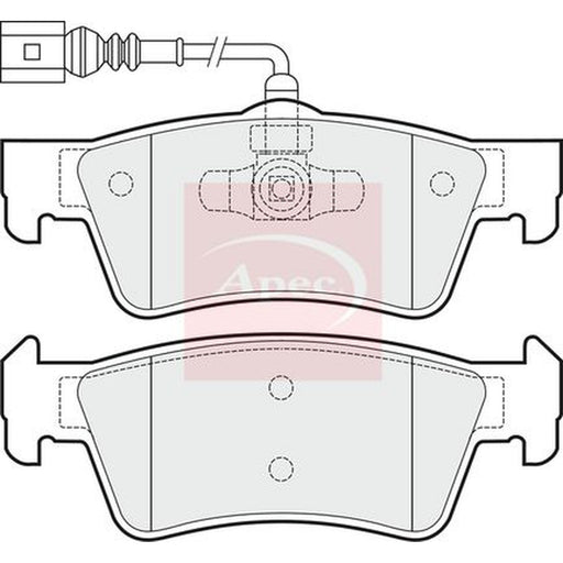 Apec Rear Brake Pad Set fits VW Touareg 2003-2010 2.5