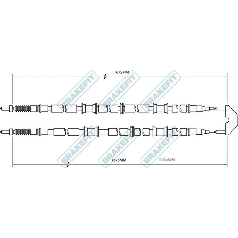 Apec Handbrake Cable Right Rear BBC3496