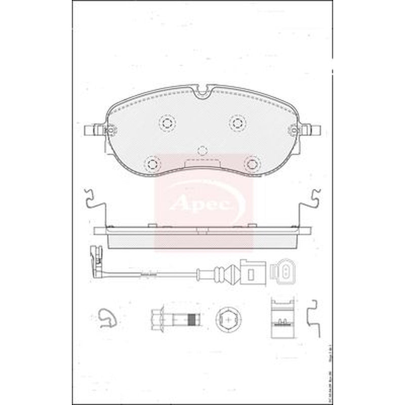 Apec Front Brake Pad Set fits Audi Q4 E-Tron 2021 on