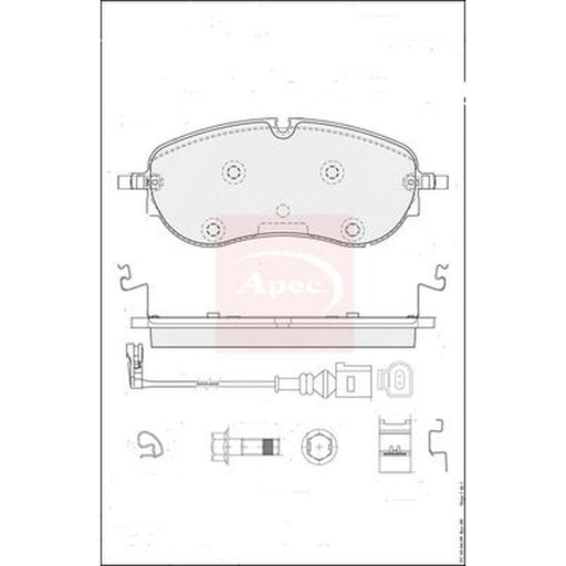Apec Front Brake Pad Set fits Audi Q4 E-Tron 2021 on