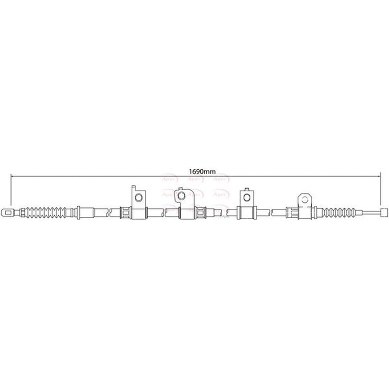 Apec Handbrake Cable Left Rear CAB1232