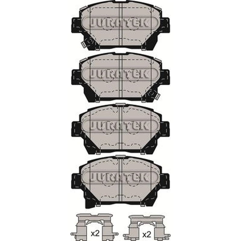 Juratek Front Brake Pad Set fits Aston Martin Cygnet 2011-2013 1.3