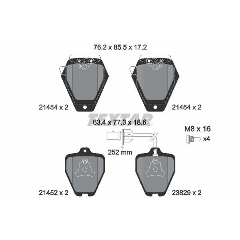 Textar Front Brake Pad Set 2145401