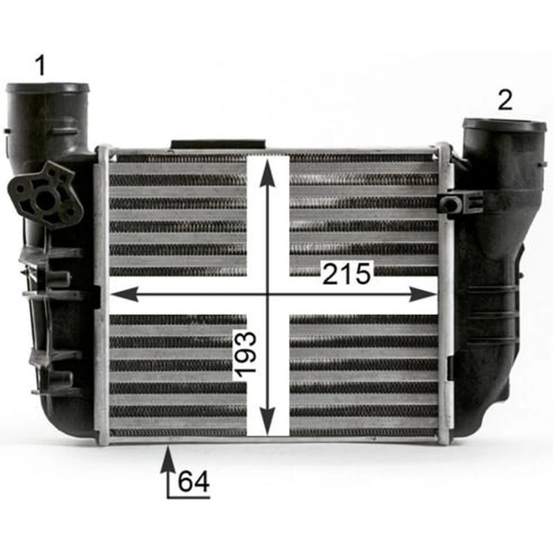 Mahle Intercooler (Charge Air Cooler) fits Audi A4 B6 2002-2004 1.8