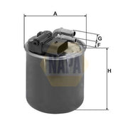NAPA Fuel Filter Element fits Infiniti Q30 2015 on 1.5