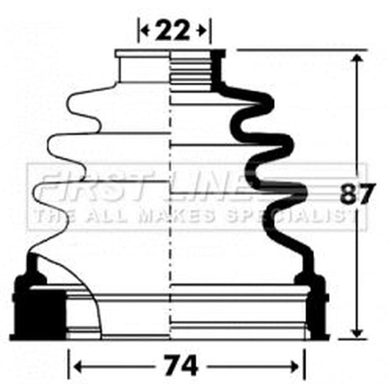 First Line Drive Shaft Bellow Kit Front Left fits Citroën C4 Grand Picasso I