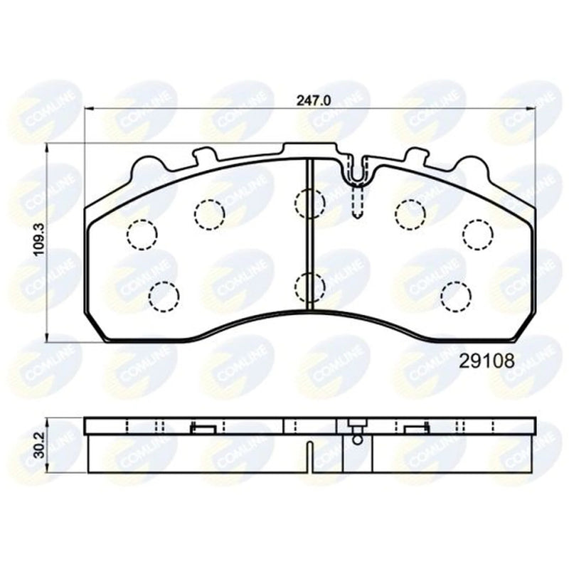 Comline 4 x Front Brake Pad Set fits Bova Futura 2001-2008