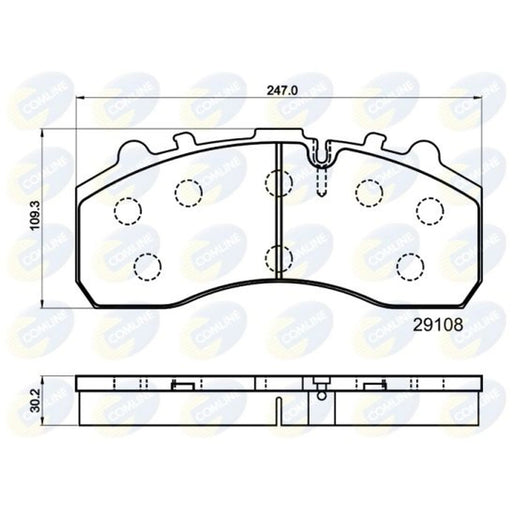 Comline 4 x Front Brake Pad Set fits Bova Futura 2001-2008