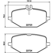 Mintex Rear Brake Solid Discs & Pads fits Mercedes-Benz Gle 2018-2023