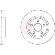 Apec 2 x Vented Brake Discs fits Jeep Grand Cherokee IV 2011 on 3.0