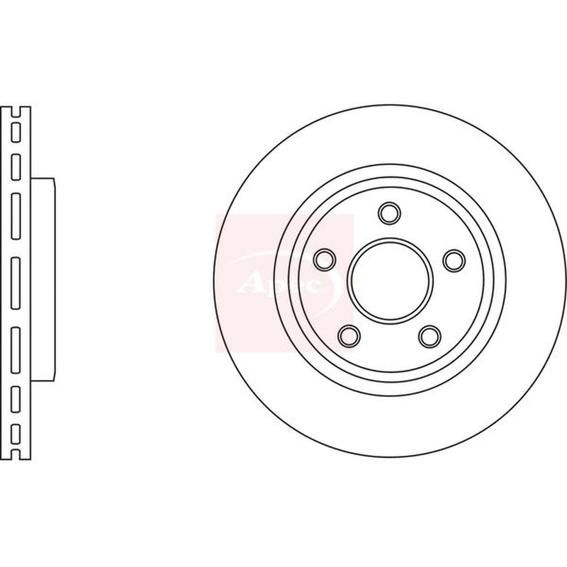 Apec 2 x Vented Brake Discs fits Jeep Grand Cherokee IV 2011 on 3.0