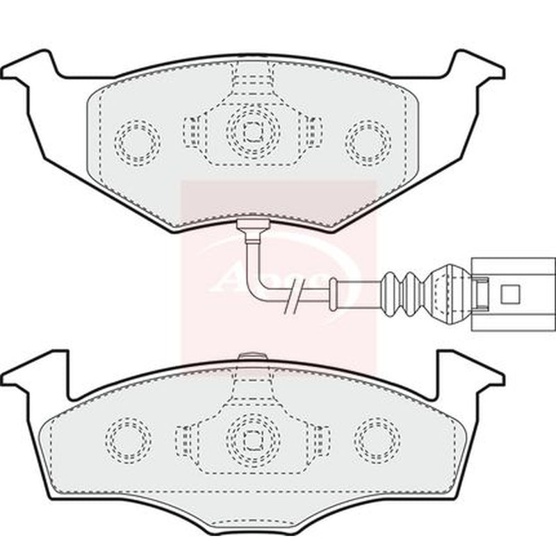 Apec Front Brake Pad Set fits Skoda Fabia I 1999-2008 1.0 1.2