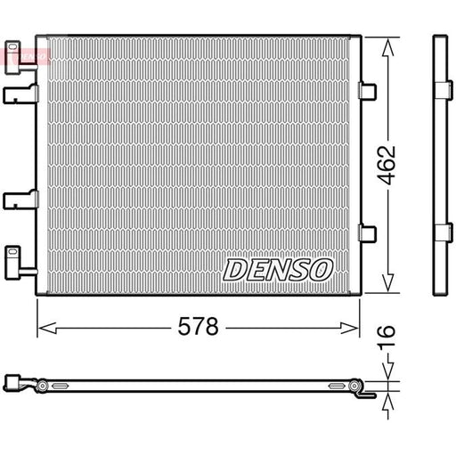 Denso Air Conditioning Condenser fits Opel Vivaro A 2001-2014 1.9 2.0