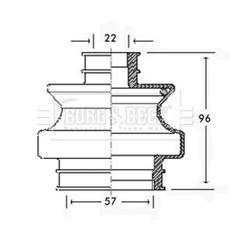 Borg & Beck Drive Shaft Bellow Kit Wheel Side BCB2305