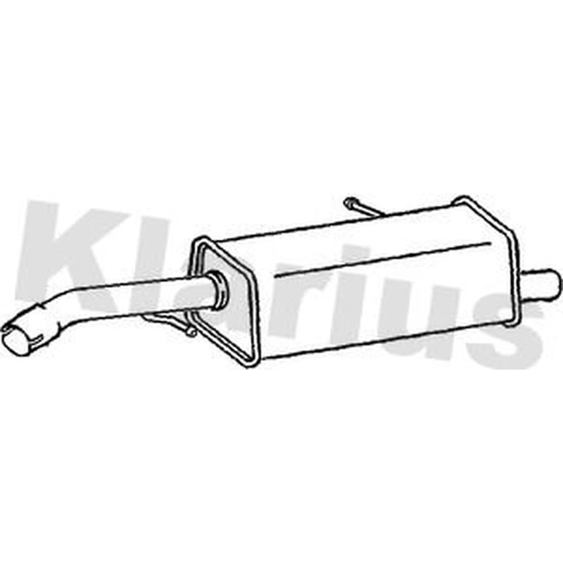Klarius Box With Tail Pipe Rear fits Citroën C2 2003-2010 1.6