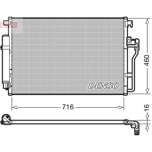 Denso Air Conditioning Condenser fits Mercedes-Benz Sprinter 3,5-T 2008-2018