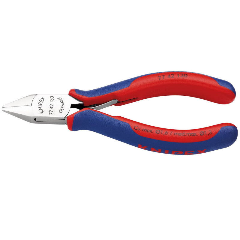 Draper Knipex 77 42 130 Full Flush Electronics Diagonal Cutting Nipper, 130mm Draper - Dynamic Drive