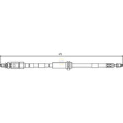 NAPA Brake Hydraulic Hose Line Front Left NBH1123