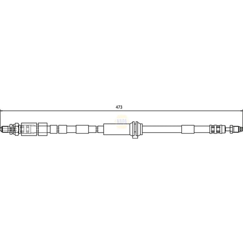 NAPA Brake Hydraulic Hose Line Front Left NBH1123