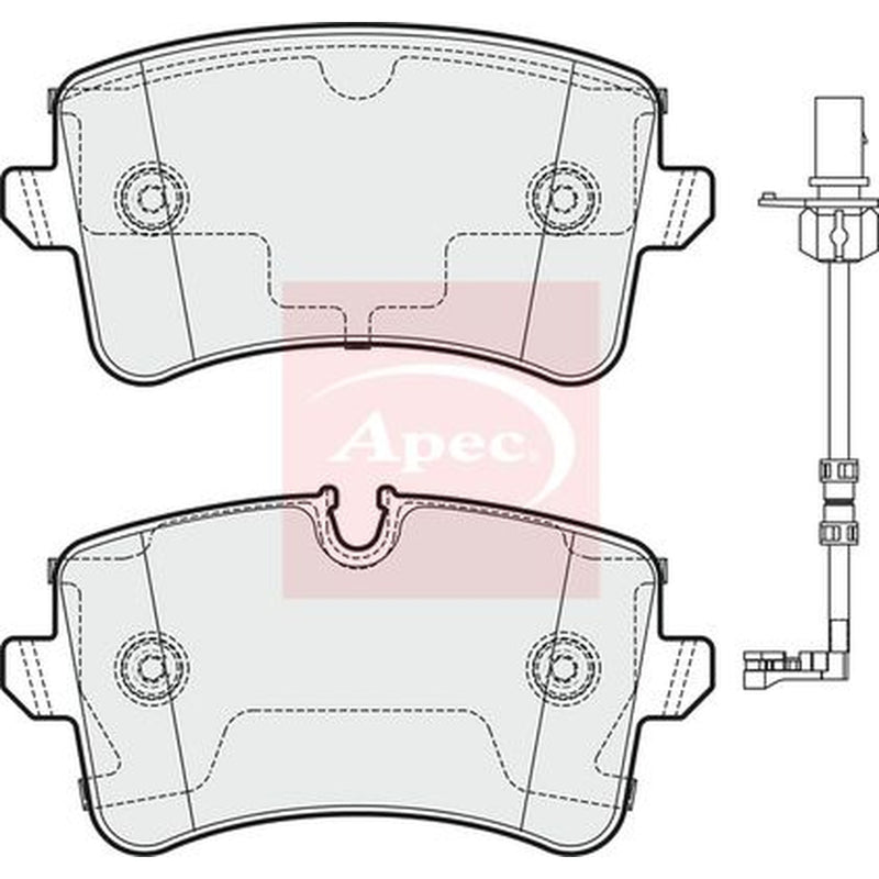 Apec Rear Brake Vented Discs & Pads fits Audi A8 D4 2010-2018 2.0 3.0