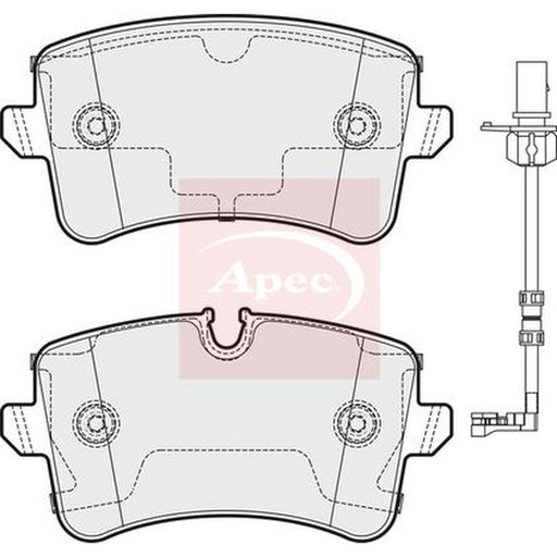 Apec Rear Brake Pad Set fits Audi A8 D4 2009-2018 2.0 3.0 4.0 4.2 6.3