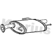 Klarius Box With Tail Pipe Rear fits Suzuki Swift III 2005-2012 1.3 1.5
