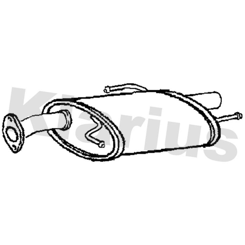 Klarius Box With Tail Pipe Rear fits Suzuki Swift III 2005-2012 1.3 1.5