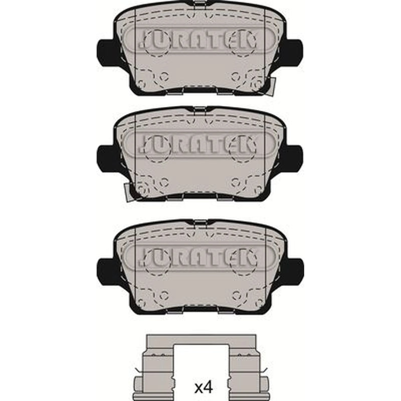 Juratek Rear Brake Pad Set fits Opel Insignia B Country Tourer 2017-2018
