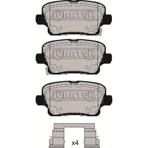 Juratek Rear Brake Pad Set fits Opel Insignia B Country Tourer 2017-2018
