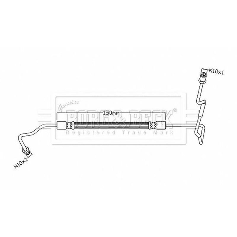 Borg & Beck Brake Hydraulic Hose Line outer BBH8877