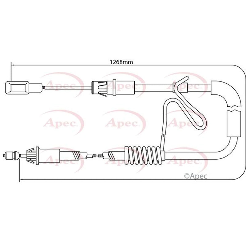 Apec Handbrake Cable Right Rear CAB1191