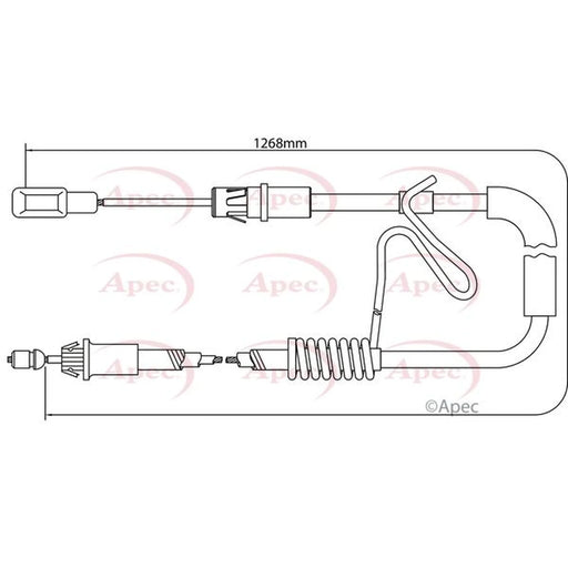 Apec Handbrake Cable Right Rear CAB1191