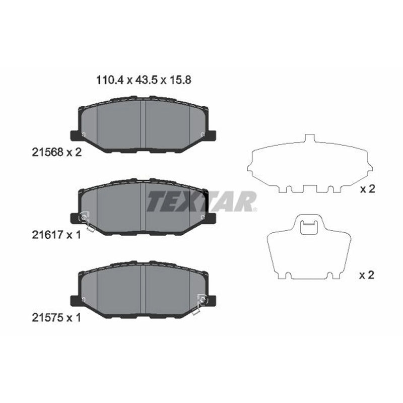 Textar Front Brake Pad Set 2156801