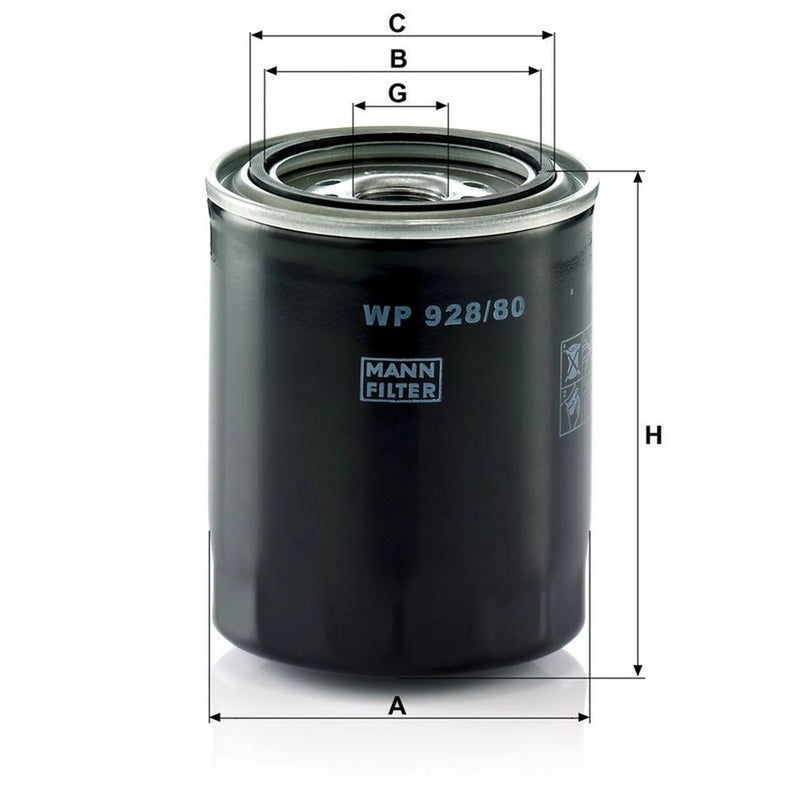 MANN-FILTER Service Kit with Air & Oil Filters fits Toyota Land Cruiser Prado
