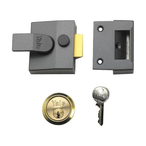 Yale Locks P85 Deadlocking Nightlatch 40mm Backset Brasslux Finish Visi Yale Locks - NN4 Online