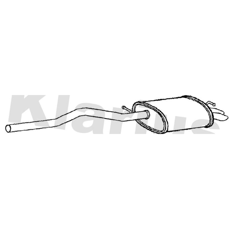 Klarius Box With Tail Pipe Rear fits VW Multivan 2003-2015 2.0 2.5