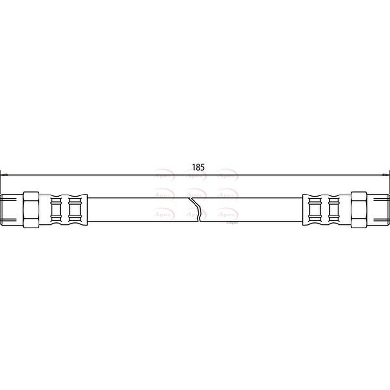 Apec Brake Hydraulic Hose Line Rear fits Seat Toledo 1991-1999 1.6 1.8 1.9