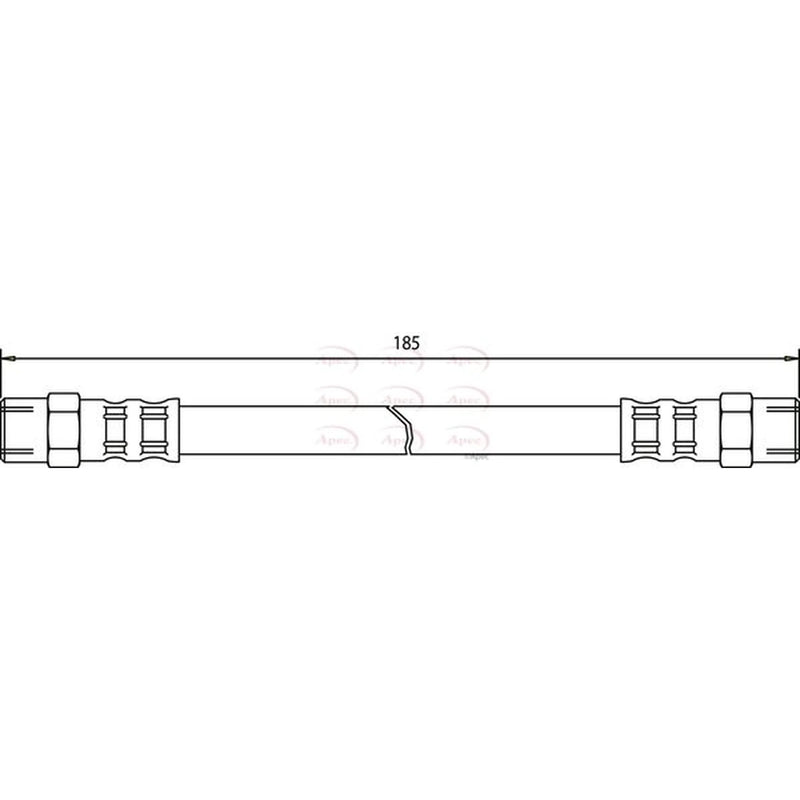 Apec Brake Hydraulic Hose Line Rear HOS3141