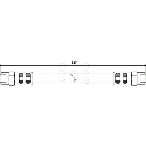 Apec Brake Hydraulic Hose Line Rear fits Seat Toledo 1991-1999 1.6 1.8 1.9