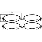 DON Front Brake Pad Set fits Ldv Maxus 2005-2009 2.5
