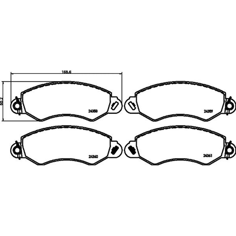 Mintex Front Brake Pad Set fits Ldv Maxus 2005-2009 2.5