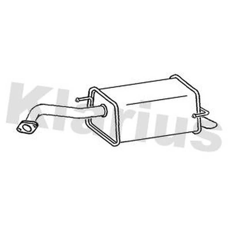 Klarius Box With Tail Pipe Rear fits Nissan Note 2006-2012 1.6
